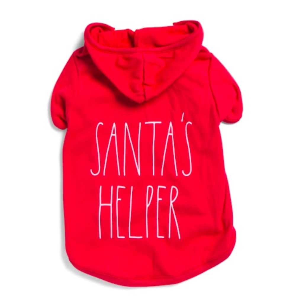 XS Rae Dunn Santa’s Helper dog sweatshirt, NWT